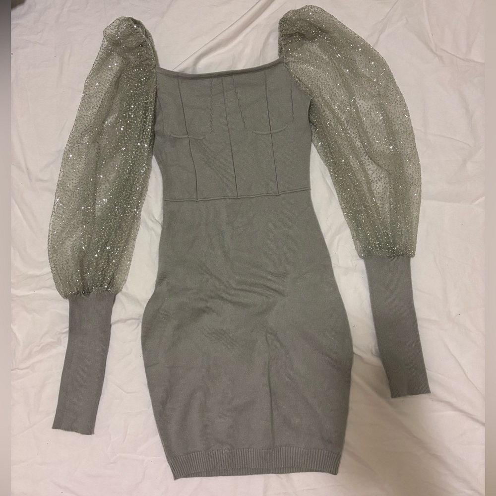 Grey prom dress